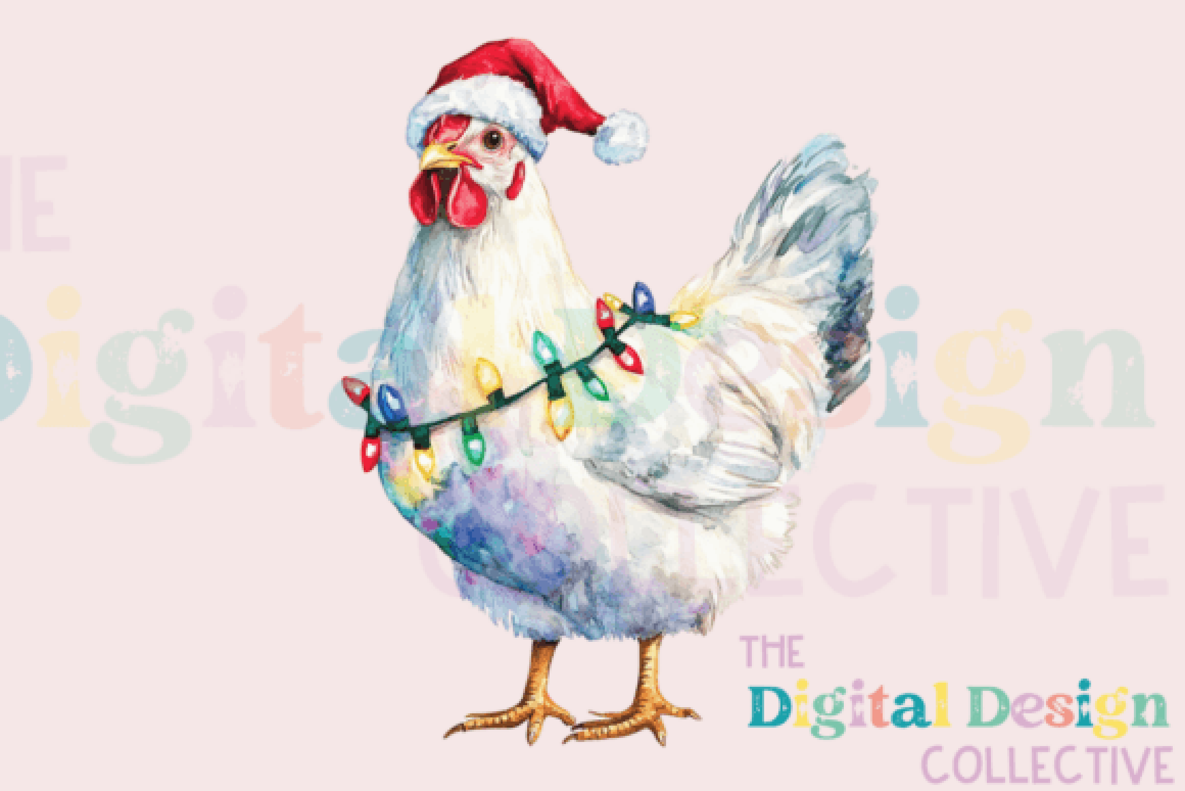 Funny Christmas Chicken Clipart Bundle