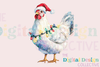 Funny Christmas Chicken Clipart Bundle