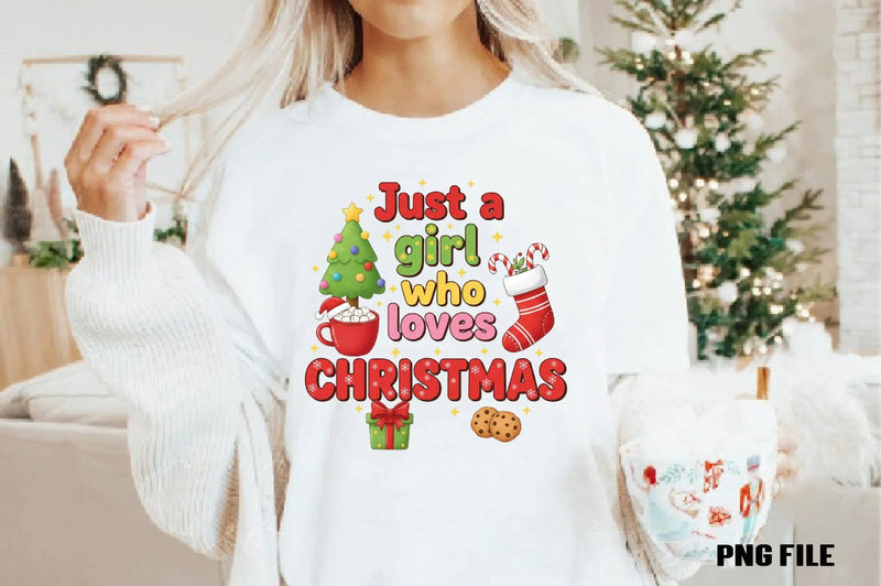 Just a Girl Who Loves Christmas Clipart Bundle - CraftNest - Digital Crafting and Art