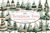 Hand Drawn Christmas Tree Clipart Bundle