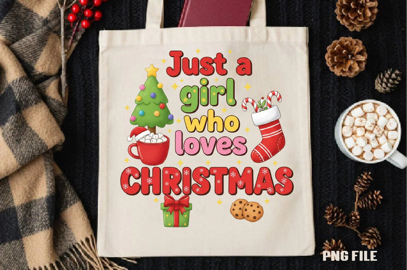 Just a Girl Who Loves Christmas Clipart Bundle - CraftNest - Digital Crafting and Art