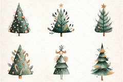 Hand Drawn Christmas Tree Clipart Bundle - CraftNest - Digital Crafting and Art