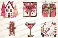 Hand Drawn Christmas Doodles Clipart Bundle - CraftNest - Digital Crafting and Art