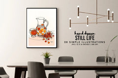 Hand Drawn Still Life - Wall Art - CraftNest - Digital Crafting and Art