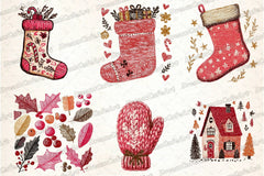 Whimsical Hand-Drawn Christmas Clipart Bundle - CraftNest - Digital Crafting and Art