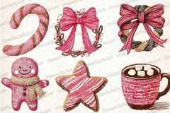 Whimsical Hand-Drawn Christmas Clipart Bundle - CraftNest - Digital Crafting and Art