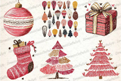 Whimsical Hand-Drawn Christmas Clipart Bundle - CraftNest - Digital Crafting and Art