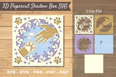 Hand Paw 3D Papercut Shadow Box Clipart Bundle - CraftNest - Digital Crafting and Art
