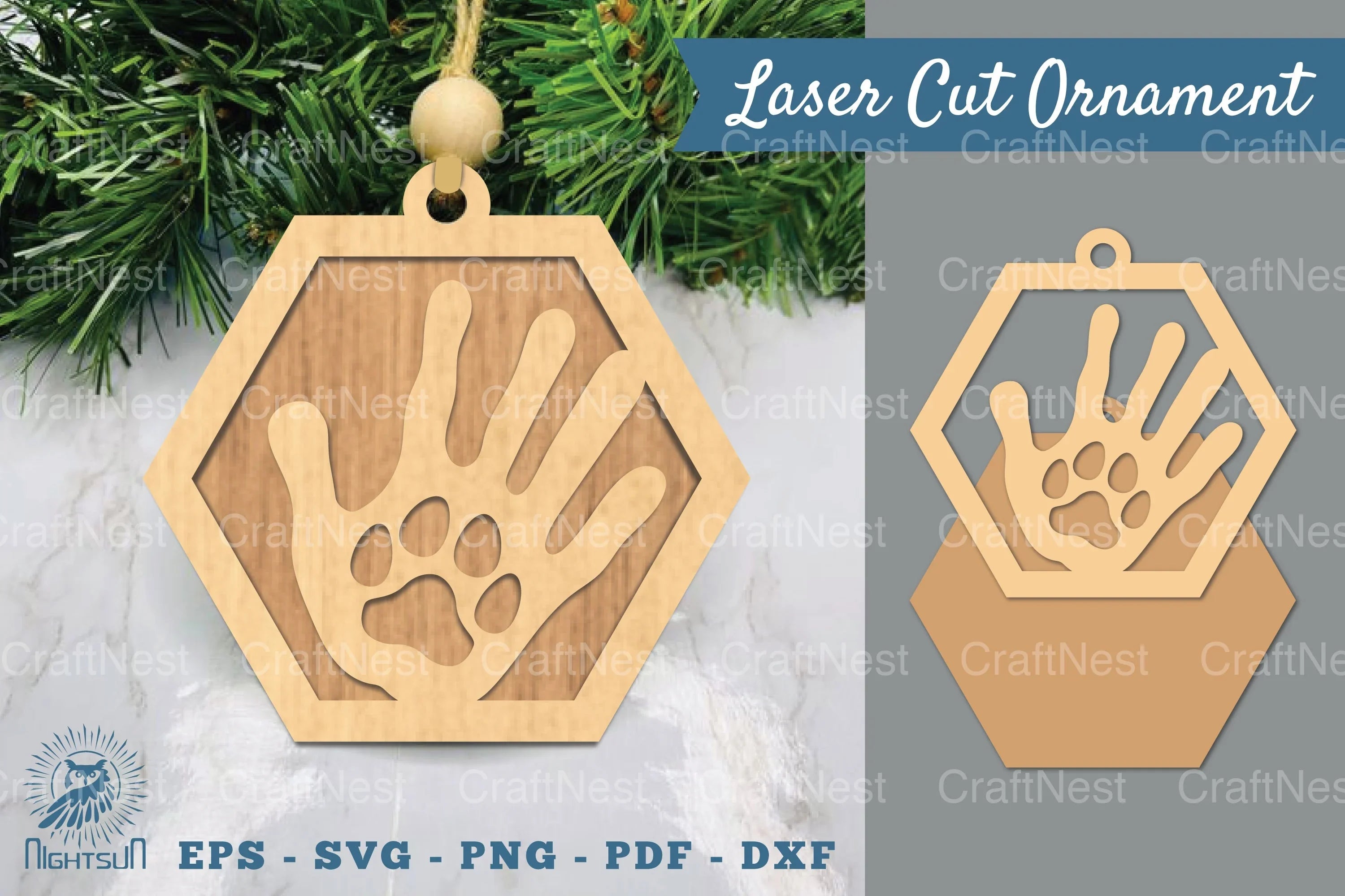 Hand Paw Laser Cut Ornament Clipart Bundle - CraftNest - Digital Crafting and Art