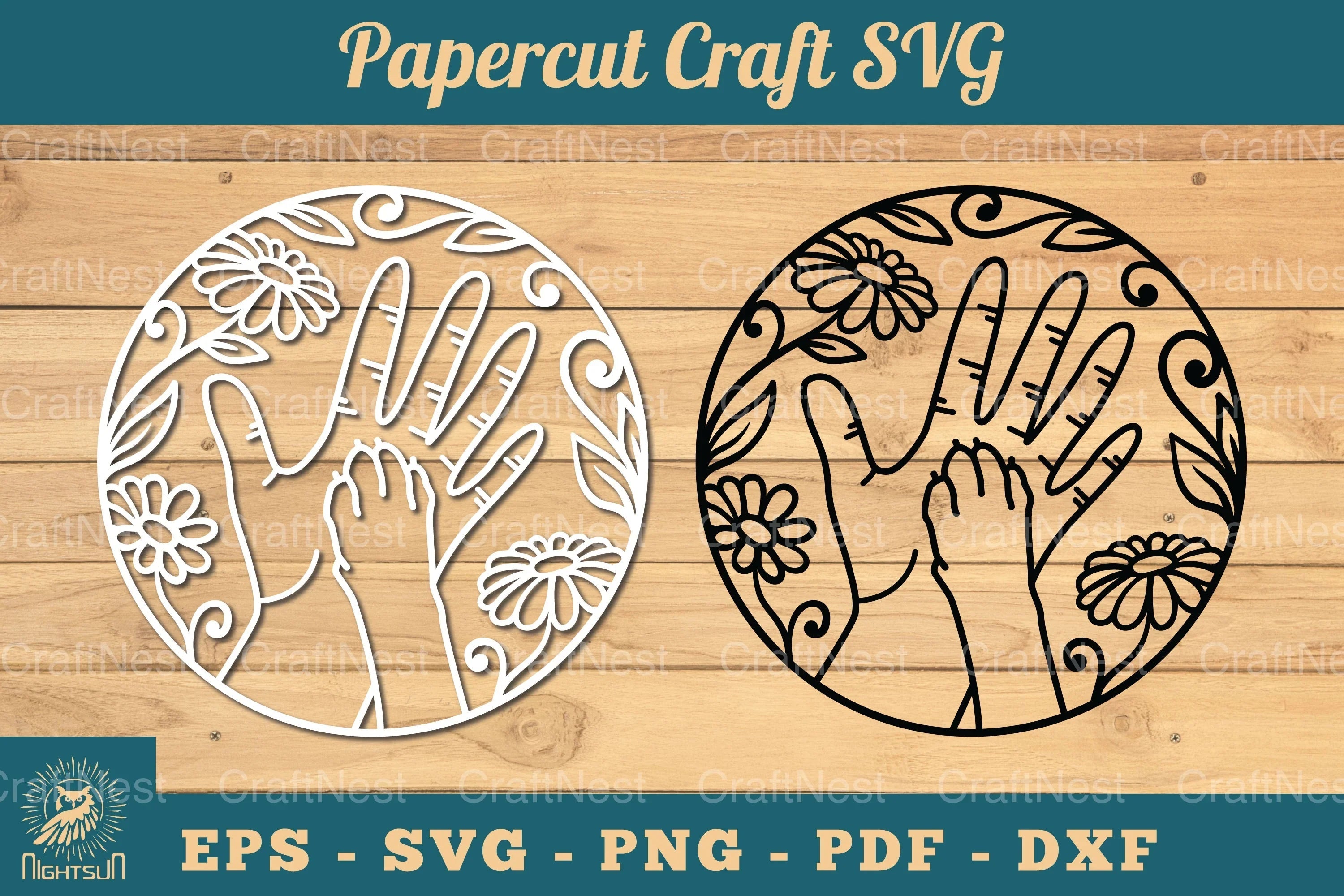 Hand Paw Papercut Clipart Bundle - CraftNest - Digital Crafting and Art
