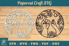 Hand Paw Papercut SVG Bundle - CraftNest - Digital Crafting and Art