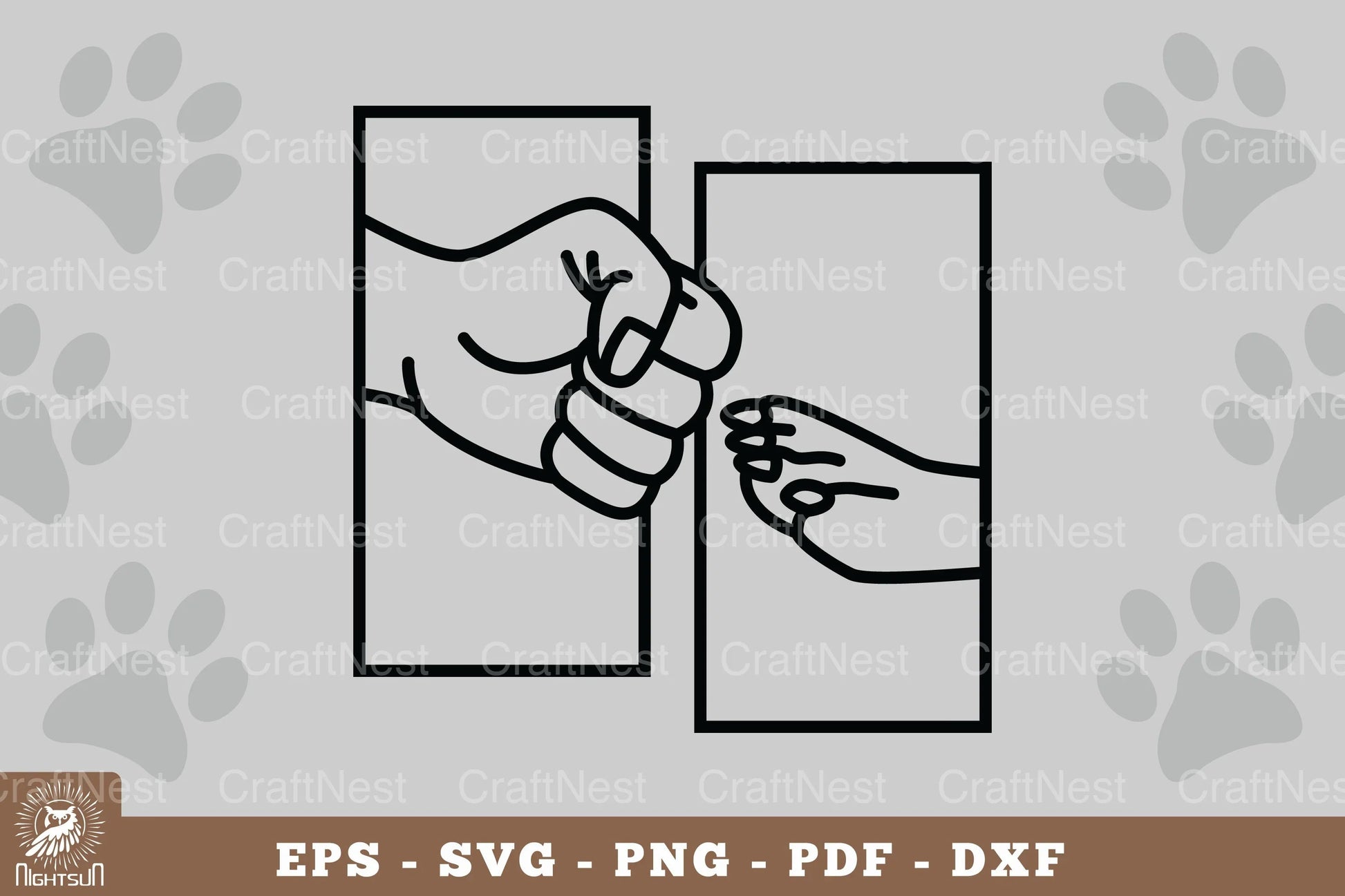 Hand and Paw Home Decor SVG Bundle - CraftNest - Digital Crafting and Art