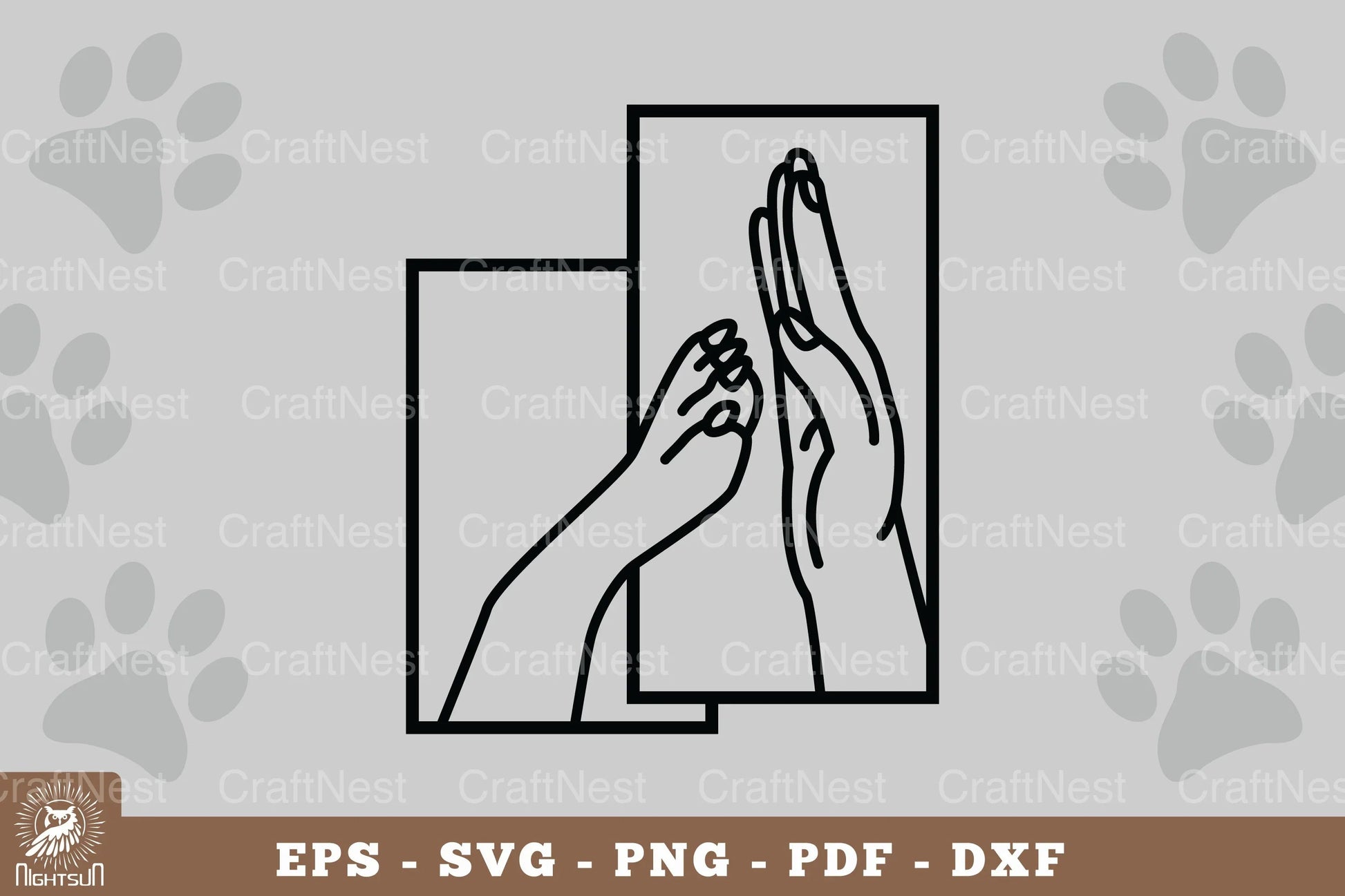 Hand and Paw Home Decor SVG Bundle - CraftNest - Digital Crafting and Art