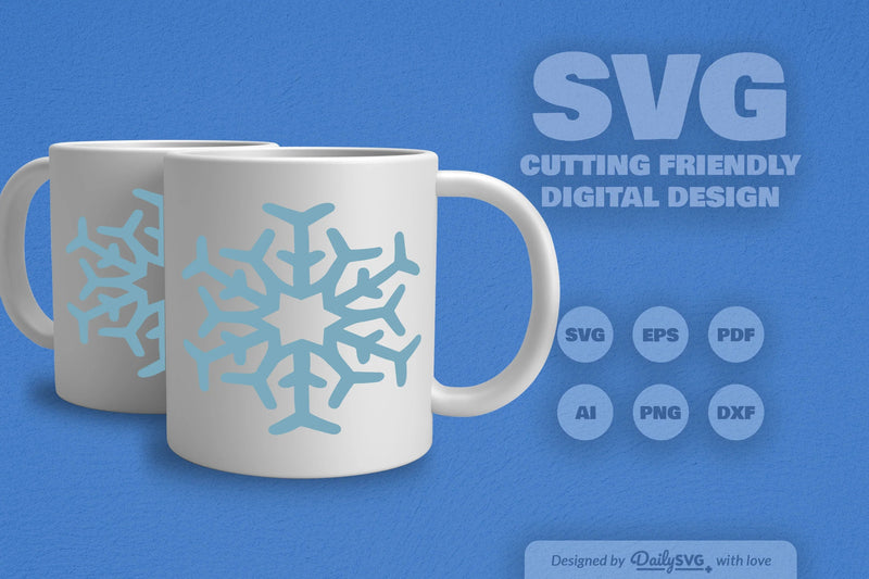 Hand-Drawn Snowflake SVG Bundle for Winter Crafts - CraftNest - Digital Crafting and Art