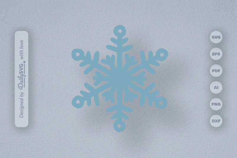 Hand-Drawn Snowflake SVG Bundle for Winter Designs - CraftNest - Digital Crafting and Art