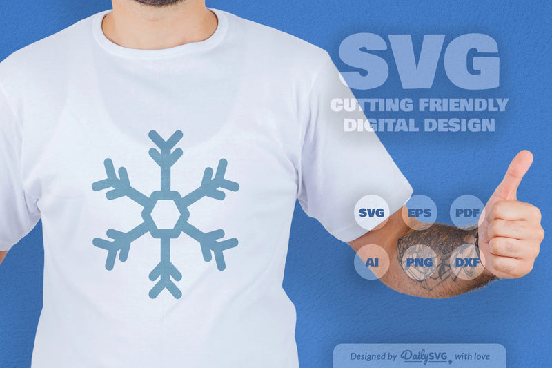 Hand-Drawn Snowflake SVG Bundle for Crafts & Design 5 - CraftNest - Digital Crafting and Art