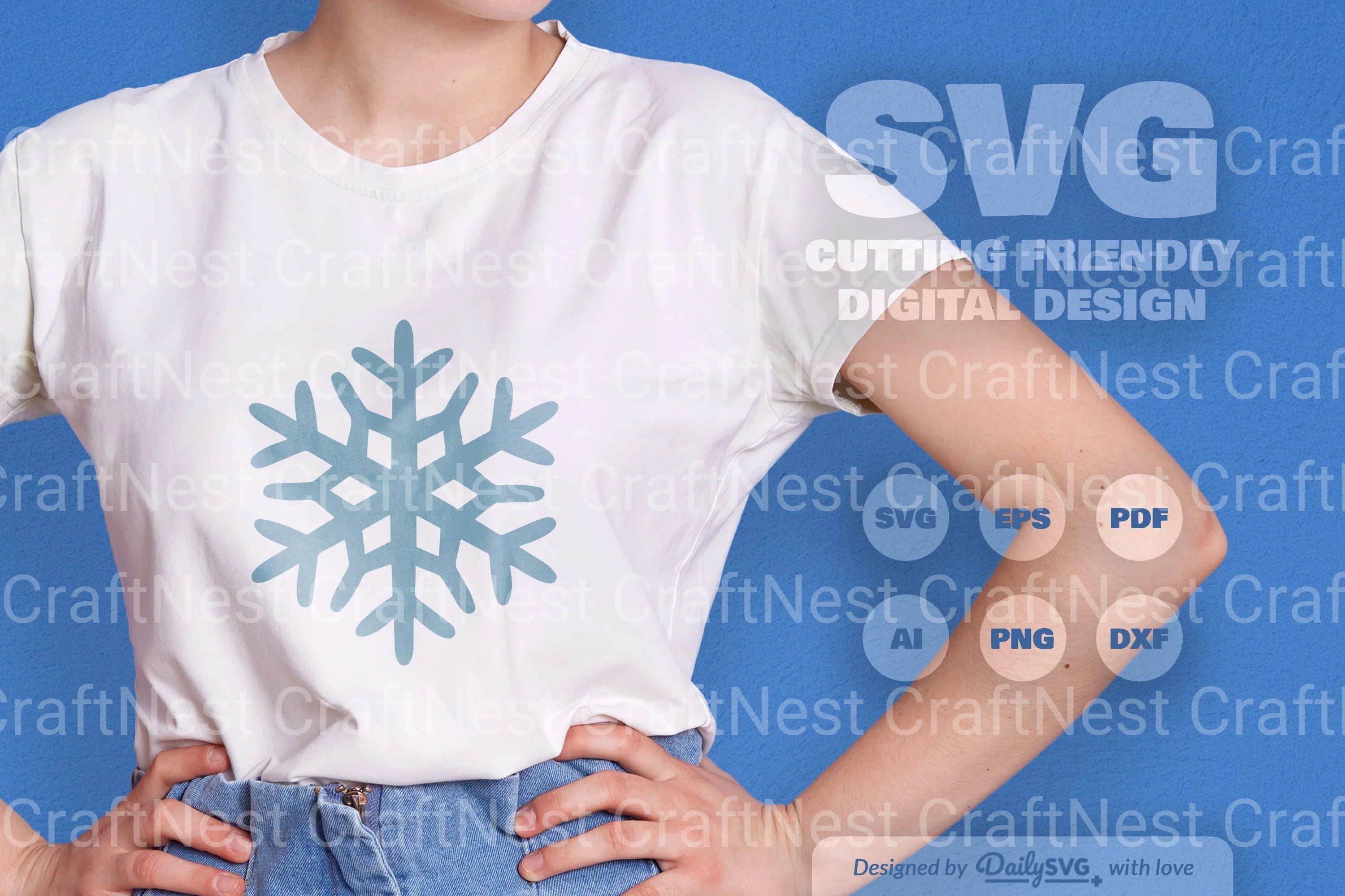 Hand-Drawn Snowflake SVG Bundle for Winter Designs
