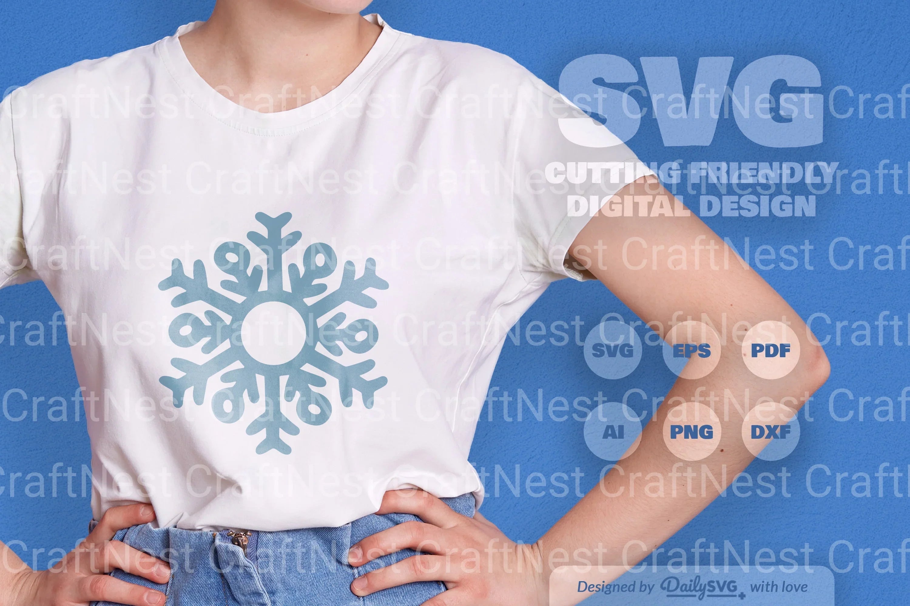 Hand-Drawn Snowflake SVG Bundle for Crafts & Design