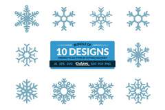 Hand-Drawn Snowflake Clipart Daily SVG Bundles - CraftNest - Digital Crafting and Art