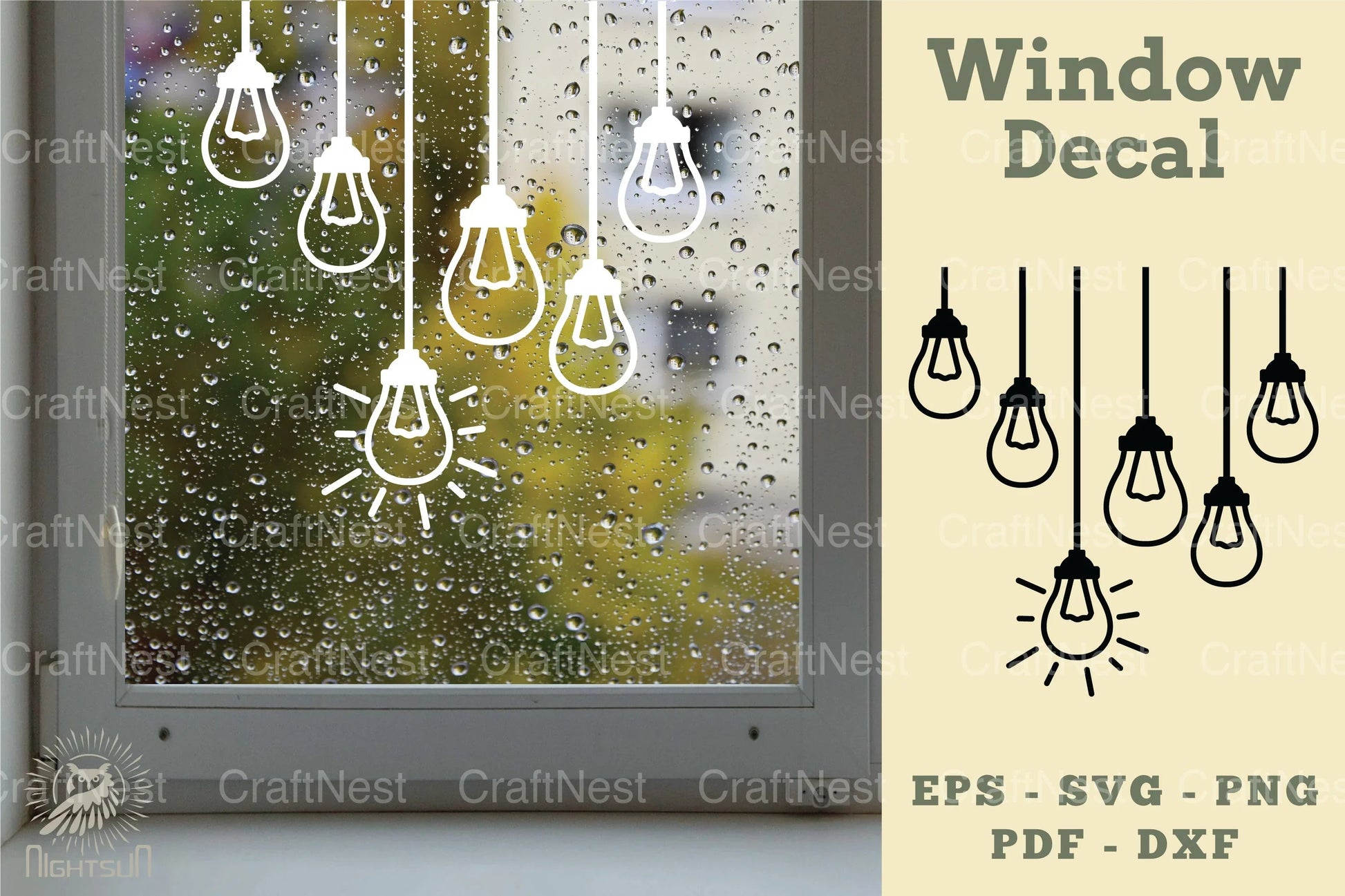 Hanging Lamp Window Decal Clipart Bundle - CraftNest - Digital Crafting and Art