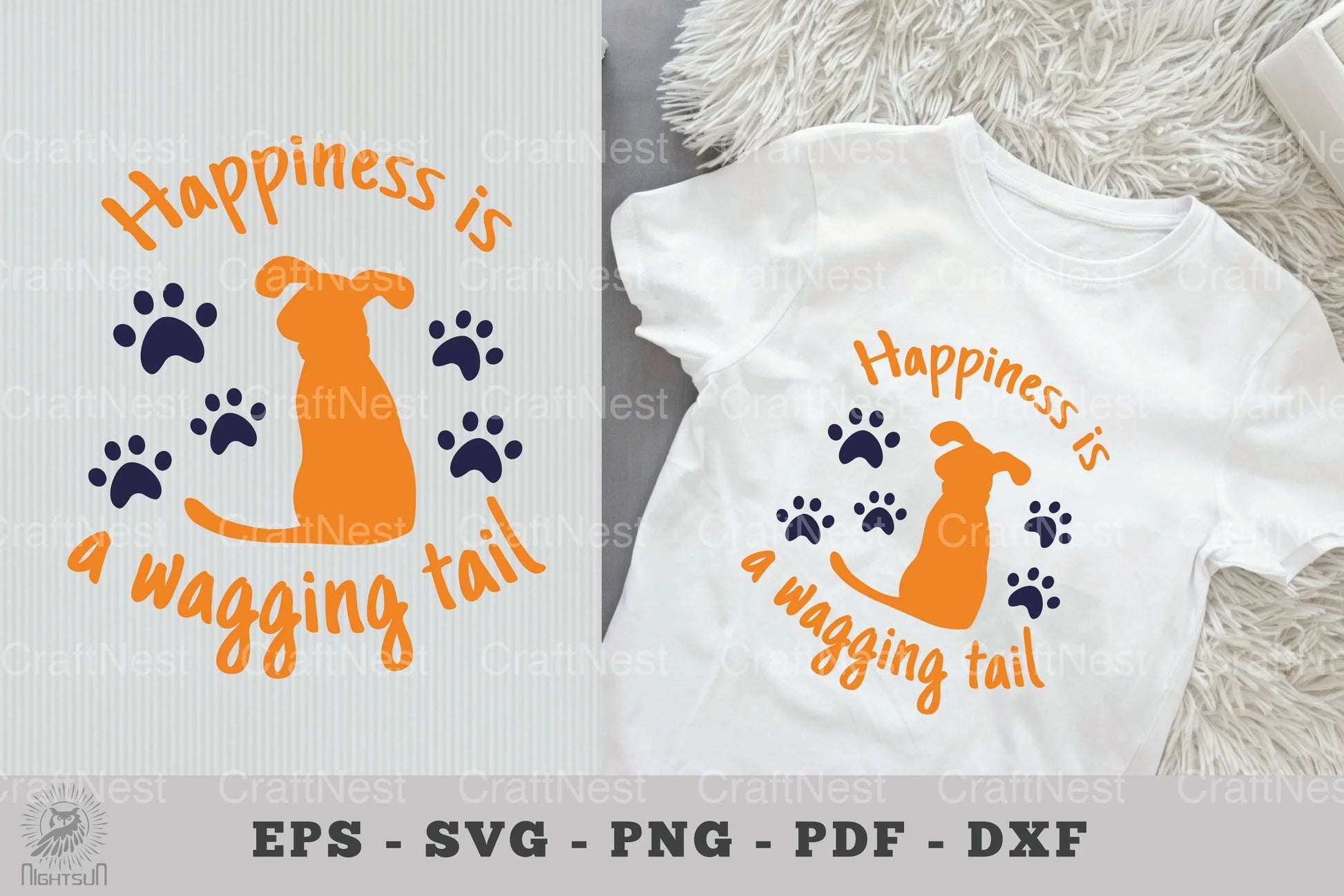 Happiness is a Wagging Tail Dog Quotes Clipart Bundle - CraftNest - Digital Crafting and Art
