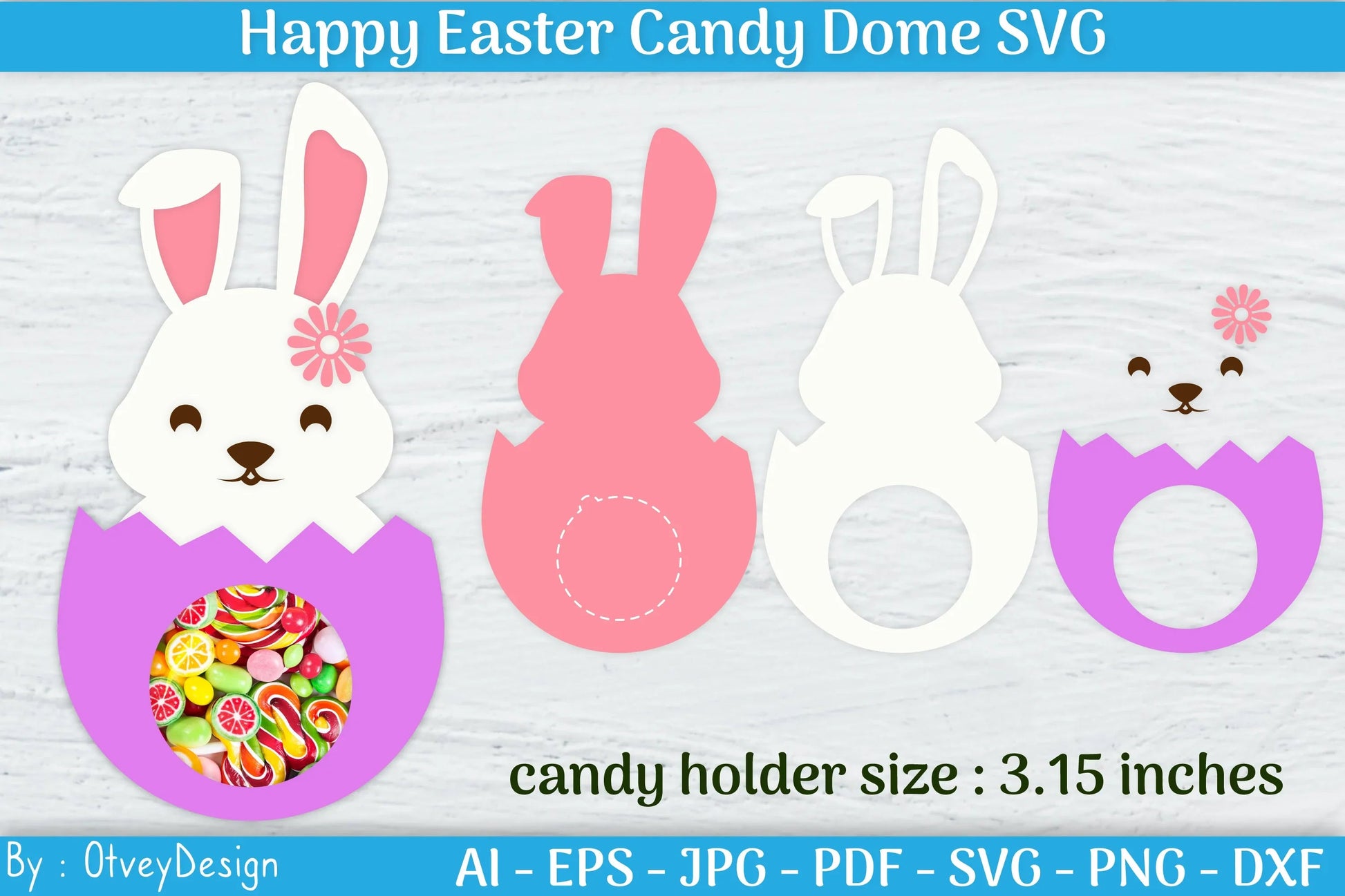 Happy Easter Candy Dome SVG Bundle - CraftNest - Digital Crafting and Art
