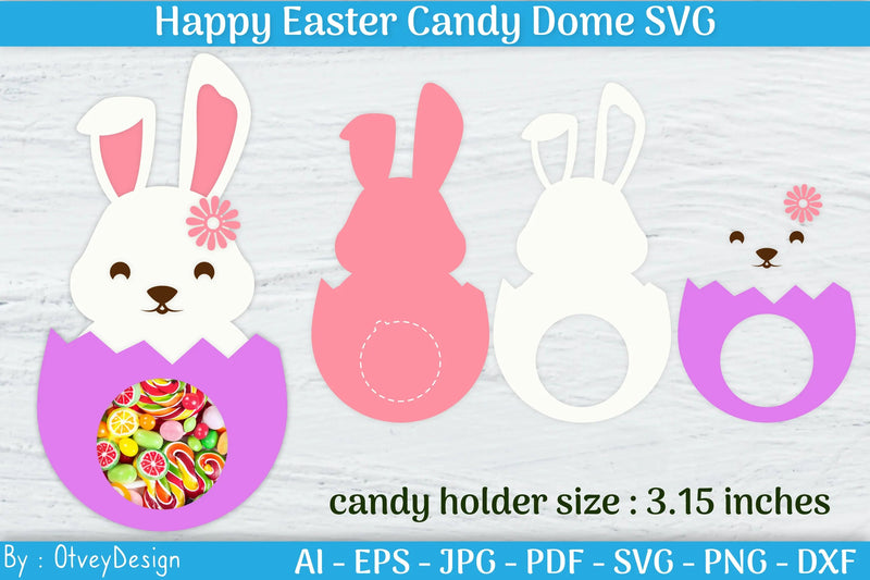 Happy Easter Candy Dome SVG Bundle - CraftNest - Digital Crafting and Art