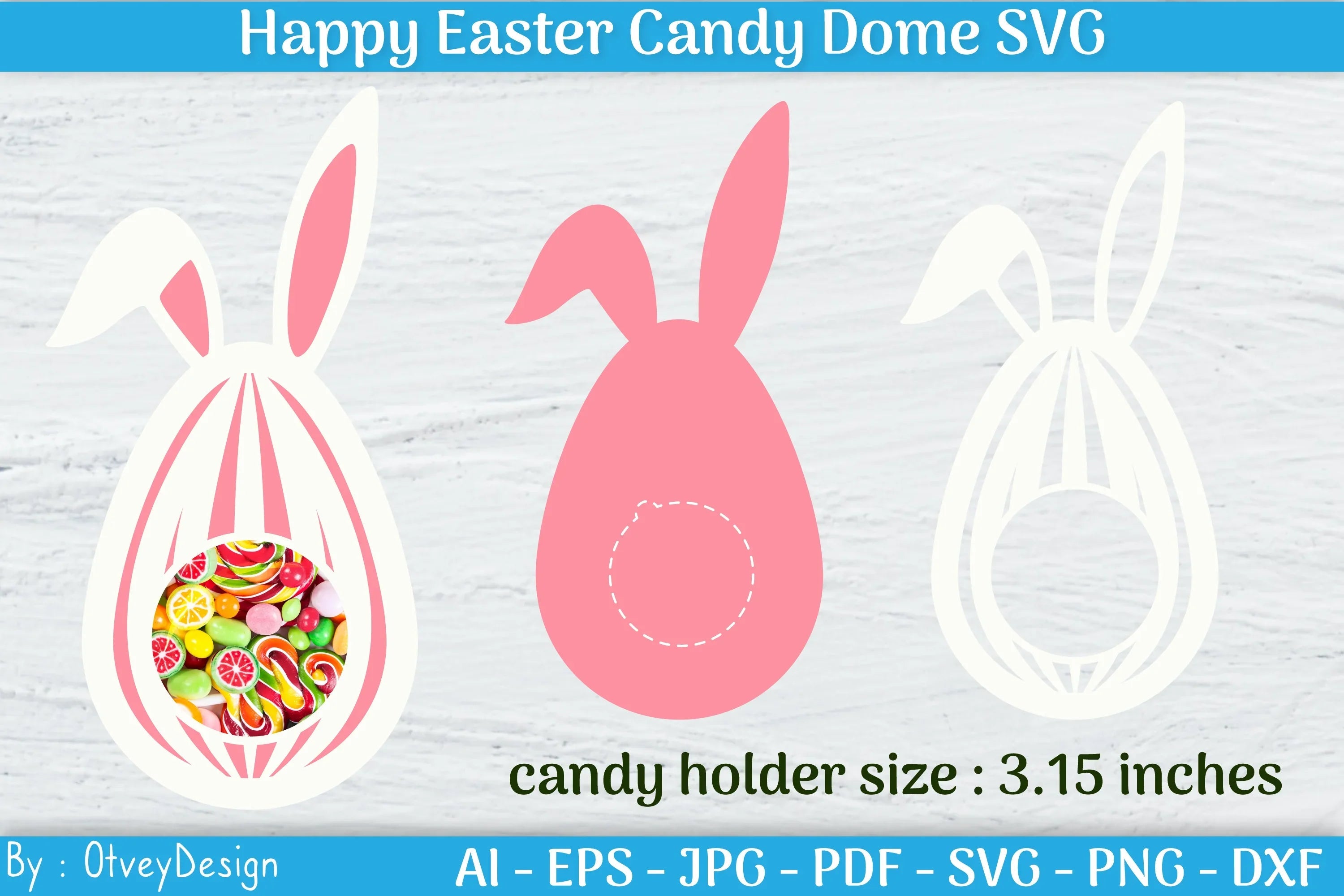 Happy Easter Candy Dome SVG Bundle - CraftNest - Digital Crafting and Art