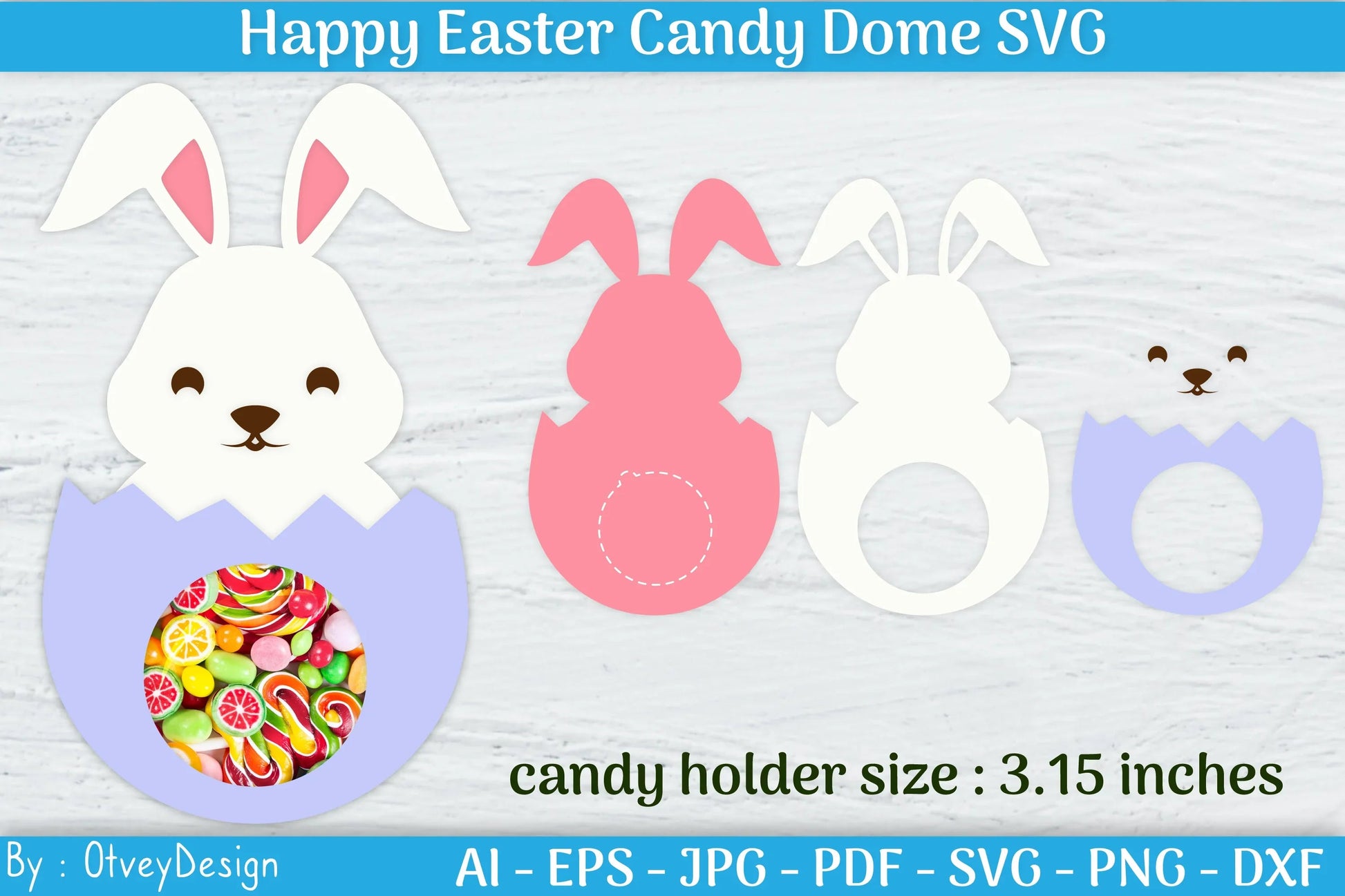 Happy Easter Candy Dome SVG Bundle - CraftNest - Digital Crafting and Art