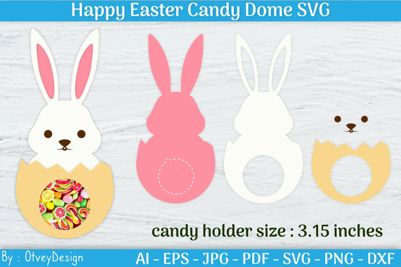 Happy Easter Candy Dome SVG Bundle - CraftNest - Digital Crafting and Art