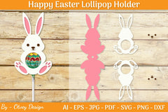 Happy Easter Lollipop Holder SVG Bundle - CraftNest - Digital Crafting and Art