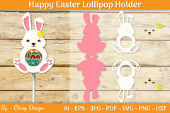 Happy Easter Lollipop Holder SVG Bundle - CraftNest - Digital Crafting and Art
