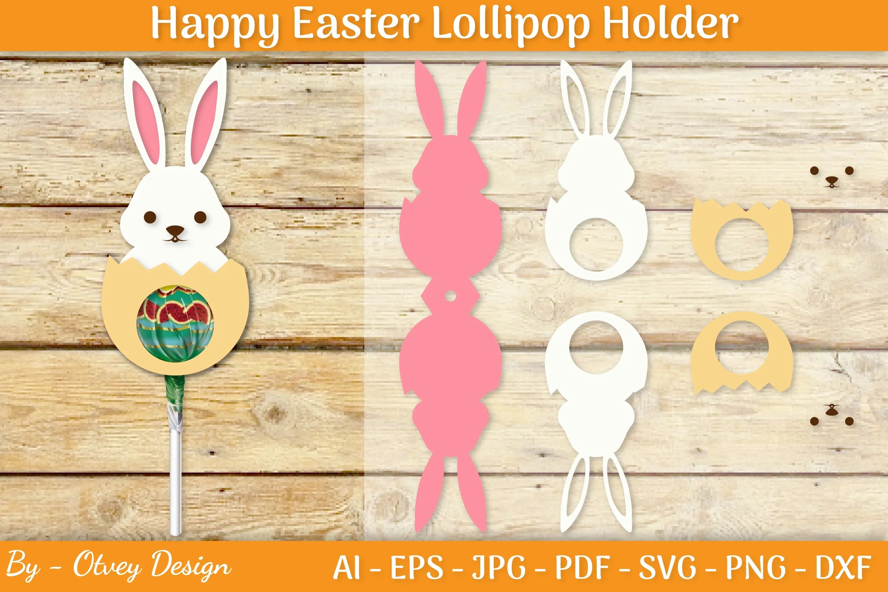 Happy Easter Lollipop Holder SVG Bundle - CraftNest - Digital Crafting and Art