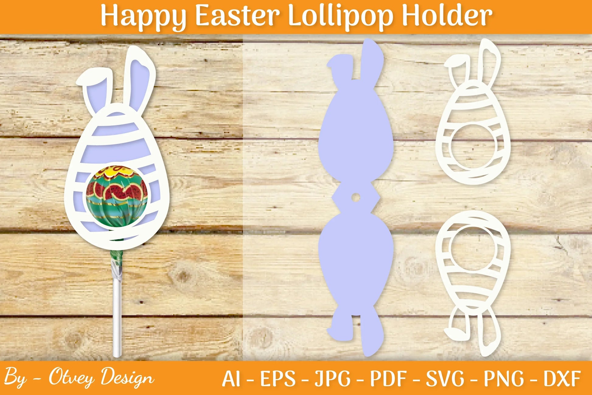 Happy Easter Lollipop Holder SVG Bundle - CraftNest - Digital Crafting and Art