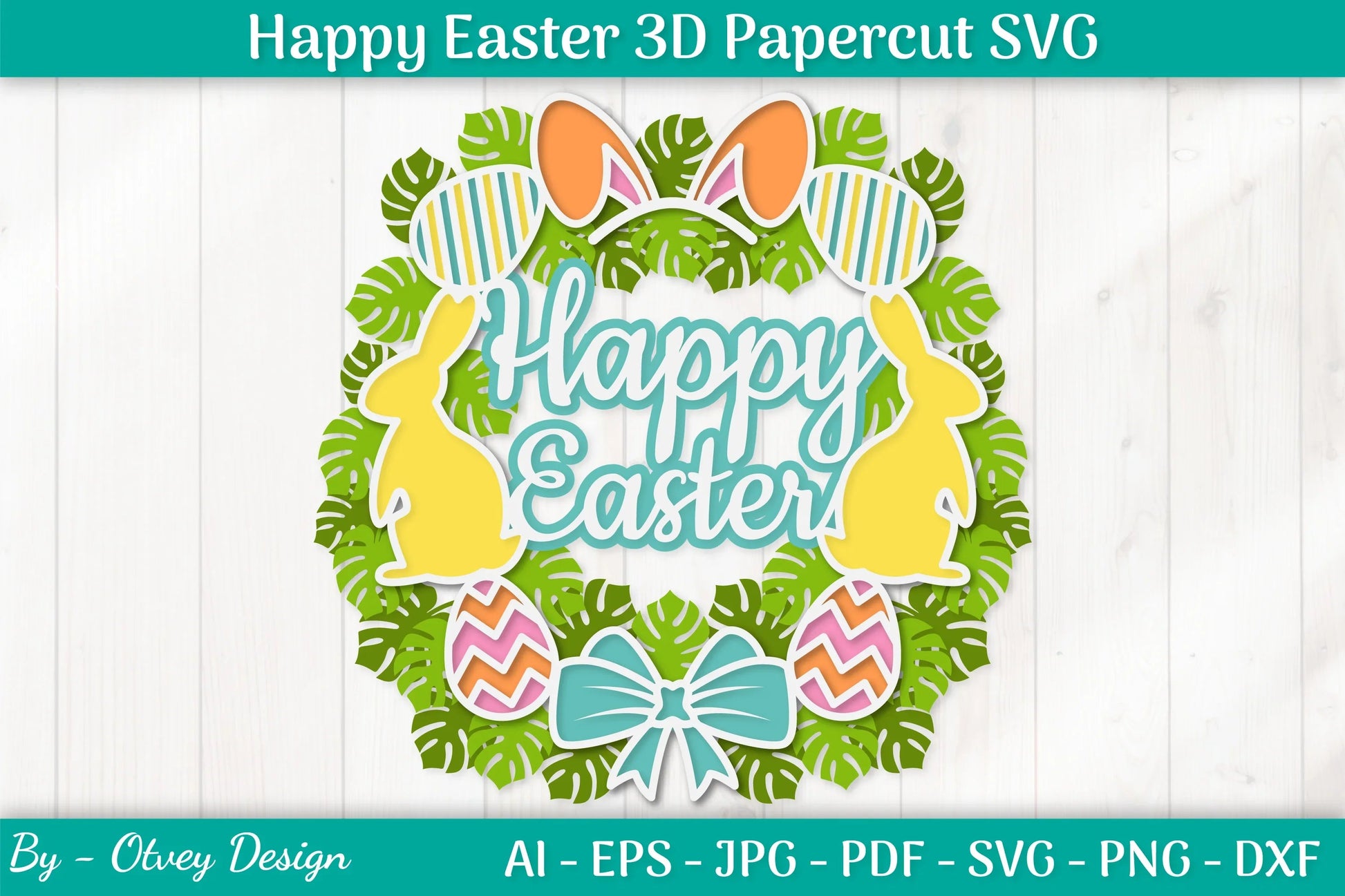 Happy Easter Papercut SVG Bundle 5 - CraftNest - Digital Crafting and Art
