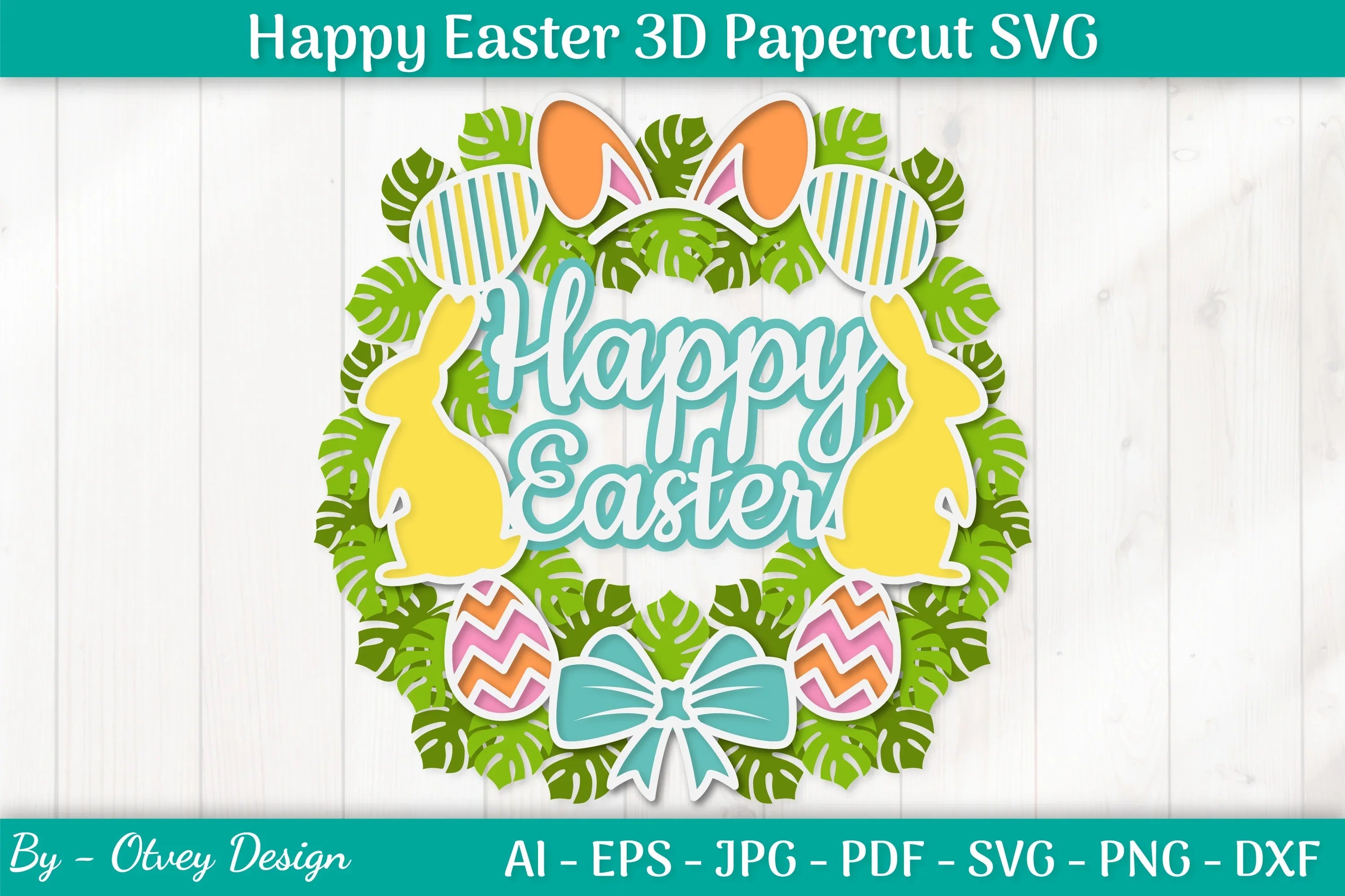 Happy Easter Papercut SVG Bundle 5 - CraftNest - Digital Crafting and Art