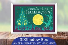 Happy Halloween 3D Shadowbox Layered Papercut SVG Bundle - CraftNest - Digital Crafting and Art