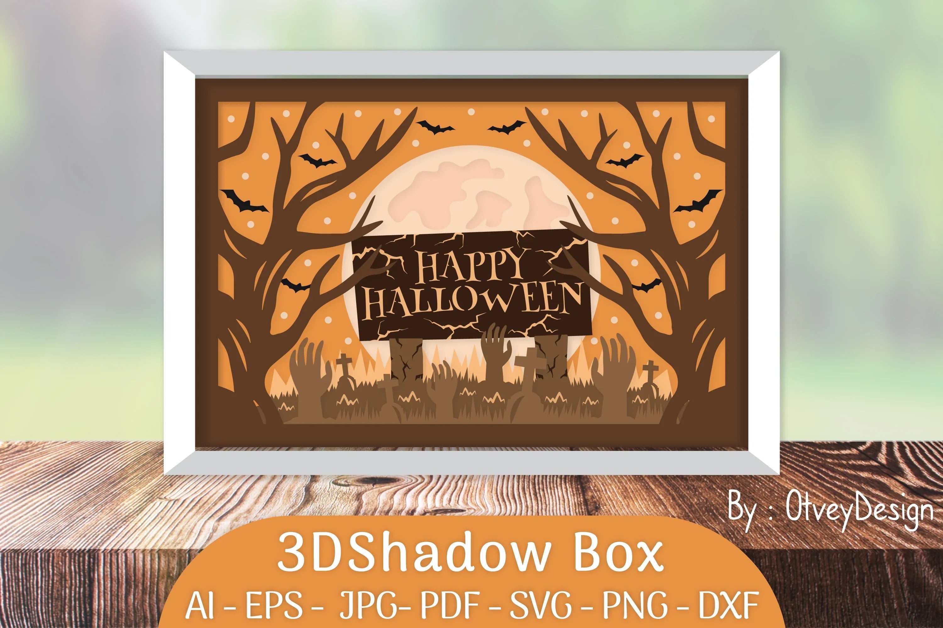 Happy Halloween 3D Shadowbox Layered Papercut SVG Bundle - CraftNest - Digital Crafting and Art