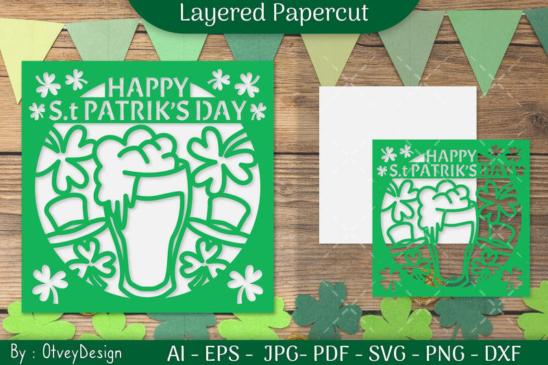 Happy St. Patrick's Day Layered Papercut SVG Bundle - CraftNest - Digital Crafting and Art