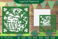 Happy St Patrick's Day Layered Papercut SVG Bundle 2 - CraftNest - Digital Crafting and Art