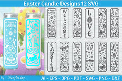 Happy Easter Candle Designs SVG Bundle - CraftNest - Digital Crafting and Art