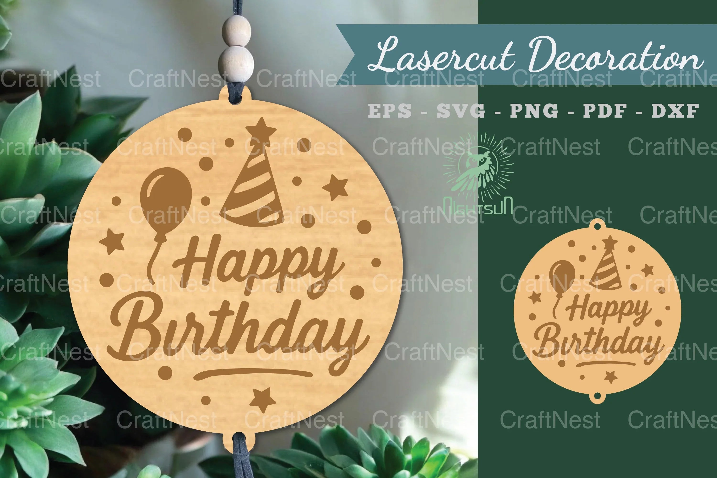 Happy Birthday Lasercut Decoration Clipart Bundle - CraftNest - Digital Crafting and Art