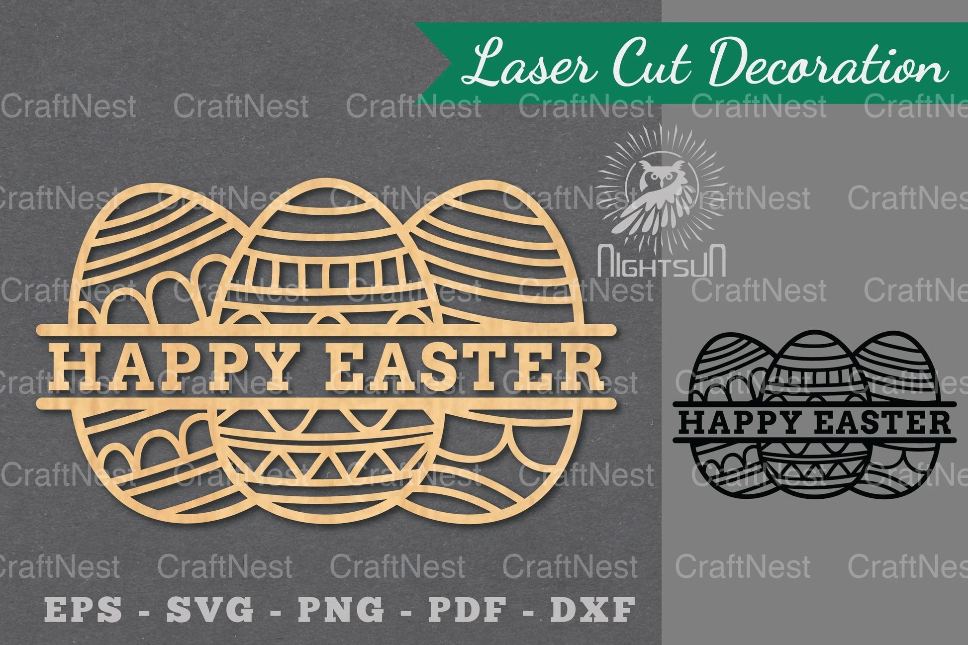 Happy Easter Laser Cut Decoration Bundle - CraftNest - Digital Crafting and Art