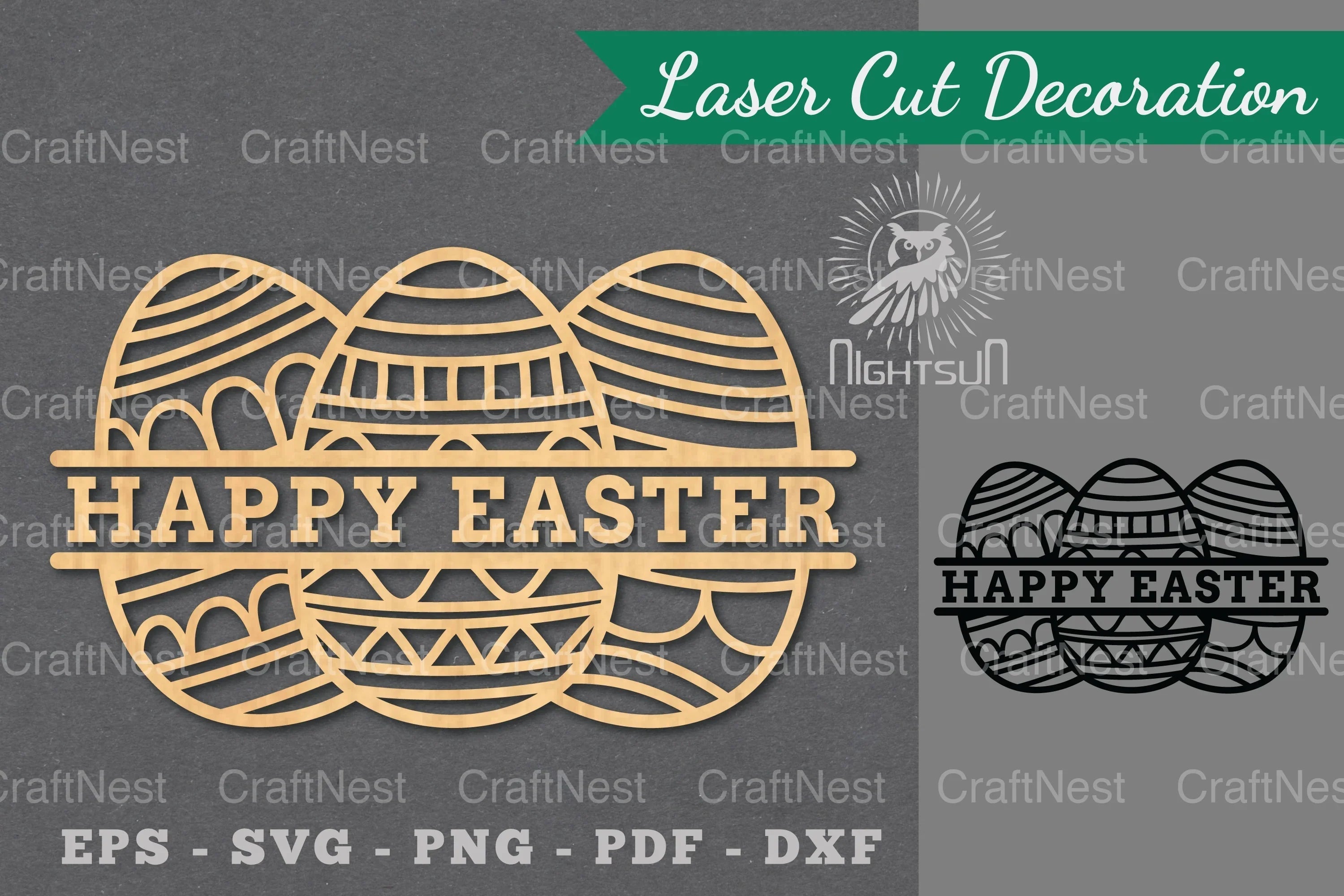Happy Easter Laser Cut Decoration Bundle - CraftNest - Digital Crafting and Art