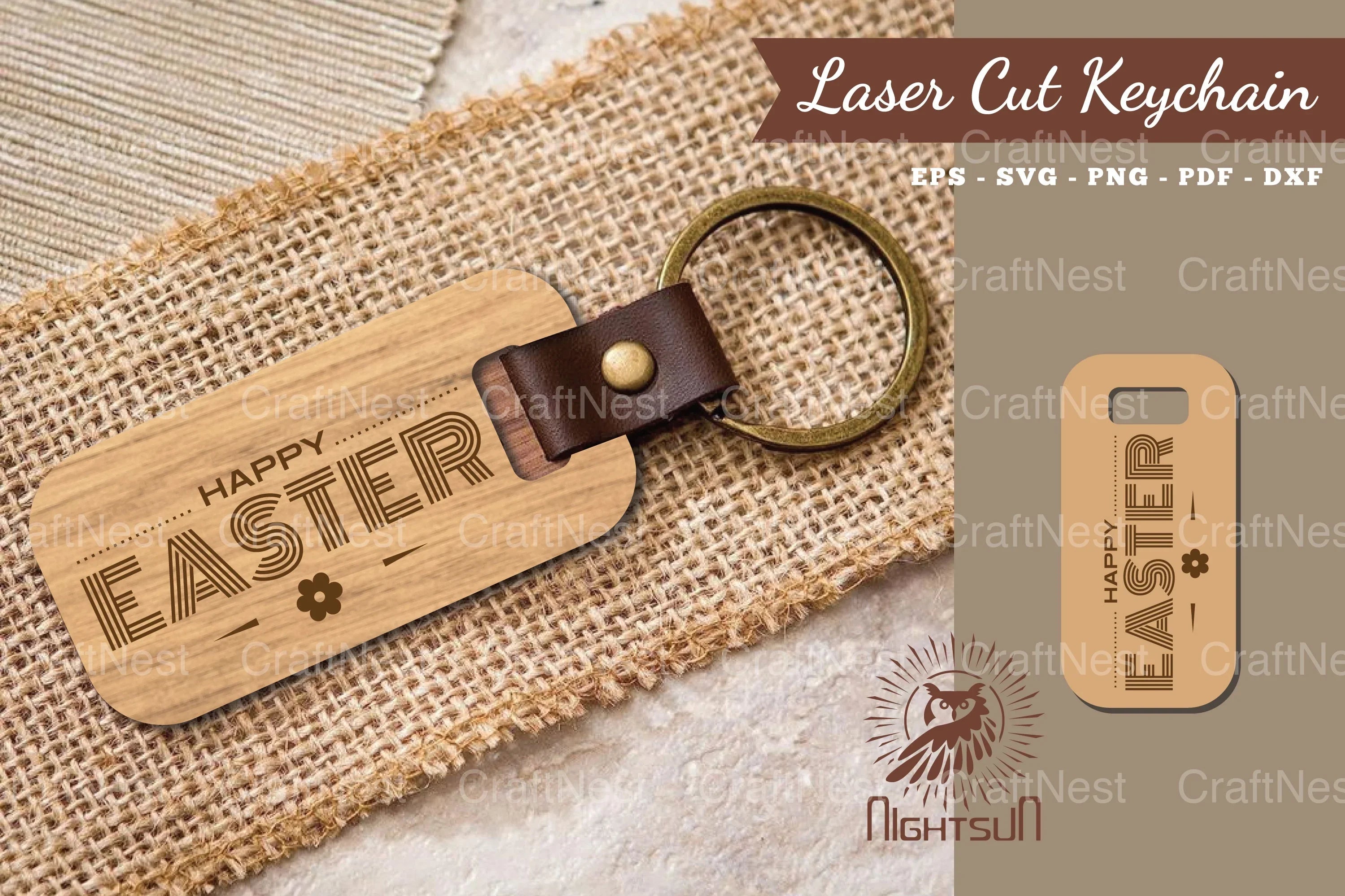 Happy Easter Laser Cut Keychain Clipart Bundle - CraftNest - Digital Crafting and Art