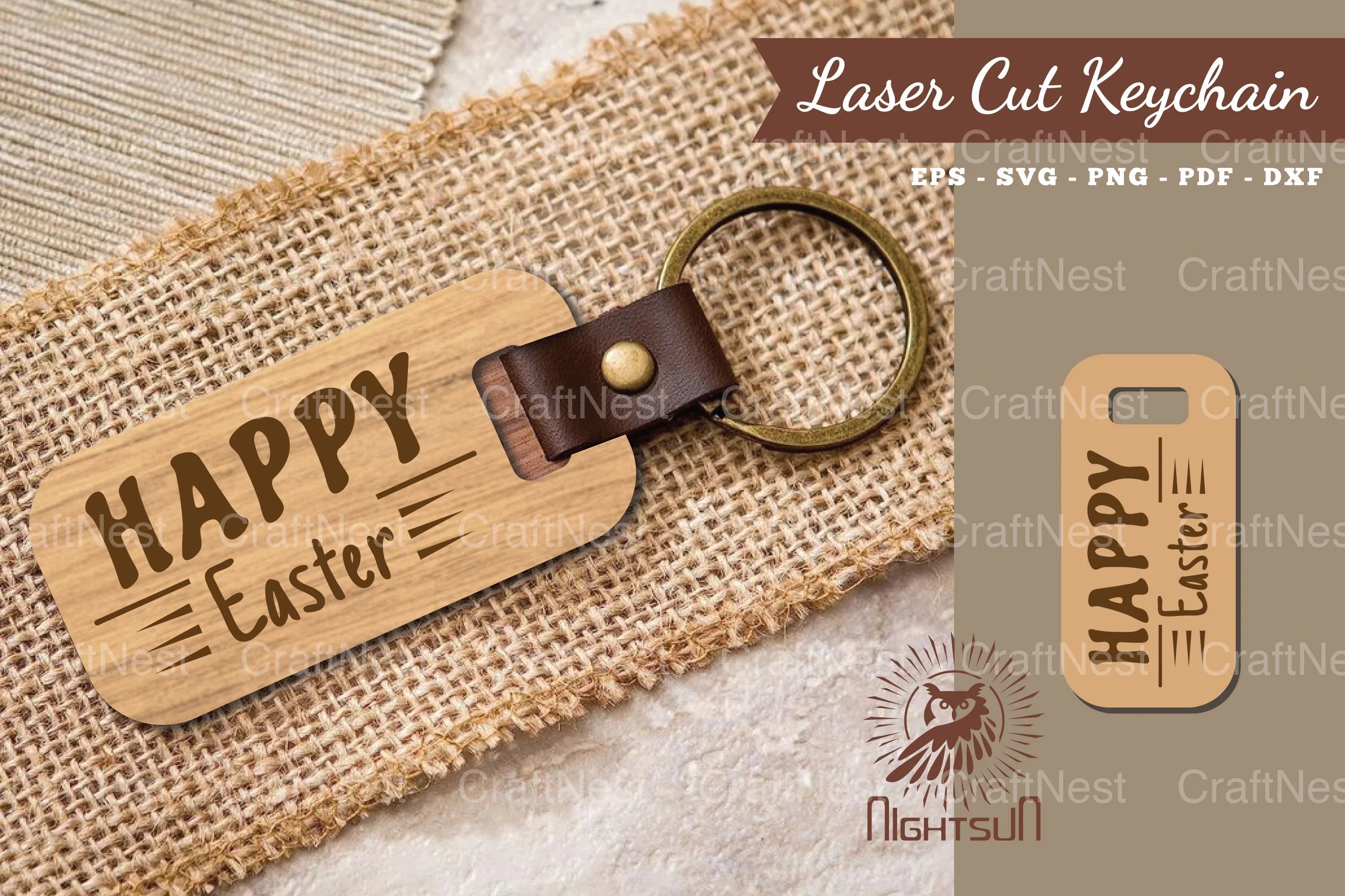 Happy Easter Laser Cut Keychain Clipart Bundle - CraftNest - Digital Crafting and Art