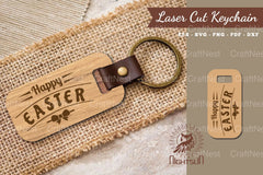 Happy Easter Laser Cut Keychain Design Bundle - CraftNest - Digital Crafting and Art