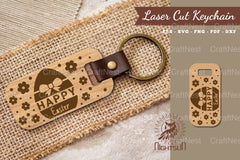 Happy Easter Laser Cut Keychain Design Bundle - CraftNest - Digital Crafting and Art