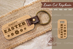 Happy Easter Laser Cut Keychain Design Bundle - CraftNest - Digital Crafting and Art