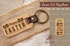 Happy Easter Laser Cut Keychain Design Bundle - CraftNest - Digital Crafting and Art